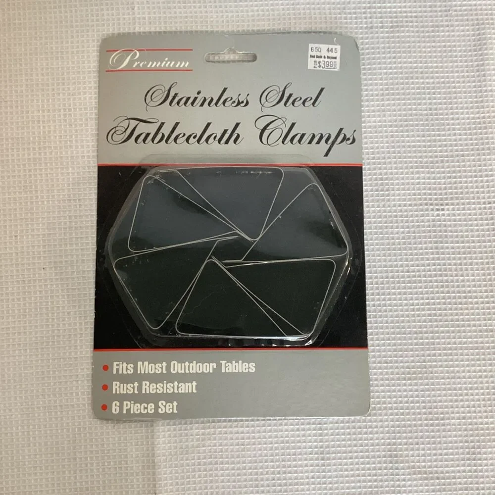 Stainless Steel Tablecloth Clamps Set of 6